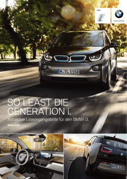 Produktinformationsblatt BMW i3 Leasing als PDF