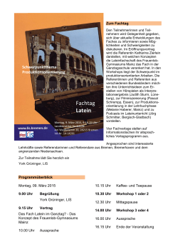 Informationsblatt zum Fachtag Latein 2015 (pdf, 177 - LIS