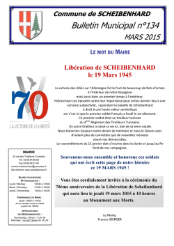 Bulletin municipal - Mairie de Scheibenhard