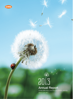 Annual Report 2013 - china medical system holdings ltd.