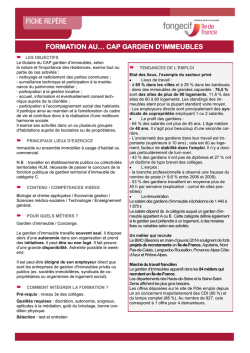 Fiche rep&egrave;re... Gardien d`immeubles