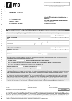 Freistellungsauftrag