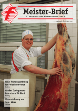 Meister-Brief - Fleischerinnung Hamburg