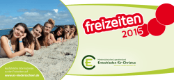 Freizeiten & Events 2015 - Niedersächsischer Jugendverband