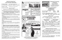 Feuillet paroissial - Paroisse St