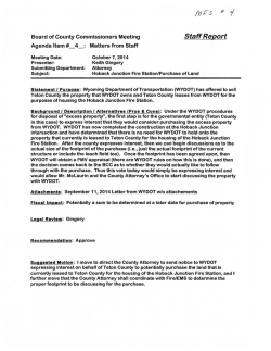Staff Report - Teton County