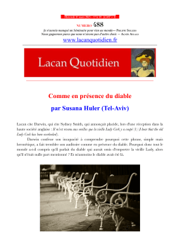 LQ 488 - Lacan Quotidien