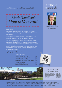 How to Vote card. - Home &raquo; Hamilton for Lord Mayor