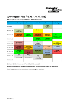Sportangebot FS15 (18.02.