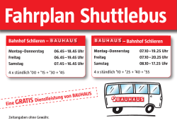 Fahrplan Shuttlebus