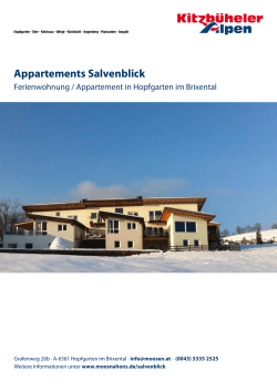 Appartements Salvenblick in Hopfgarten im Brixental