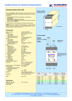 Information Auxiliary Devices for Proximity Switches