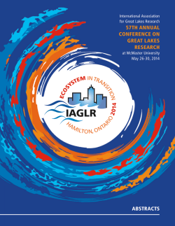Abstract Book - International Association for Great Lakes Research