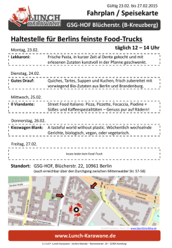 (Blücherstr. 22, B-Kreuzberg), KW 09, 23.02 - Lunch