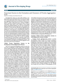 Important Factors in the Formation and Clearance of Protein