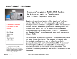 amd28 QuanLynx on Waters ZMD LC/MS System for Automated