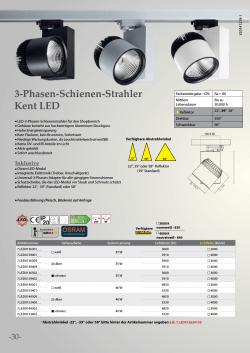 3-Phasen-Schienen-Strahler Kent LED