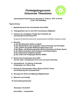 Fichtelgebirgsverein Ortsverein Thiersheim