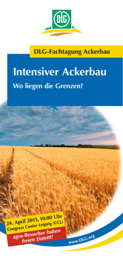 Intensiver Ackerbau