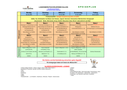 Speiseplan Berufssch&uuml;lerheim Hallein
