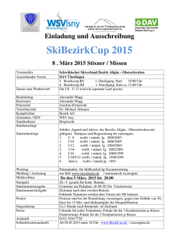 Einladung und Ausschreibung BZ Cup
