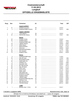 Ergebnisliste - Skiclub Lenggries eV