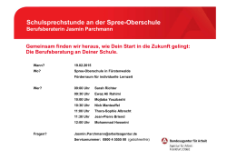 Sprechstunde 19.02.2015 - 1. Oberschule Fürstenwalde