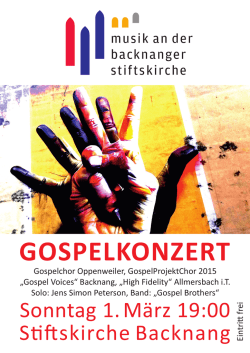 Gospel in der Stiftskirche