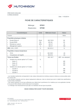 FICHE DE CAR FICHE DE CARACTERISTIQUES