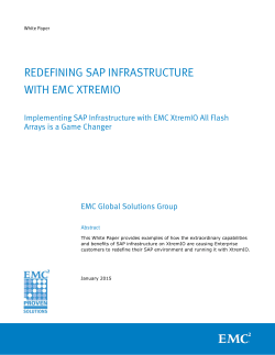 Redefining SAP Infrastructure with EMC XtremIO