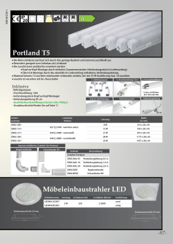 Portland T5 Möbeleinbaustrahler LED