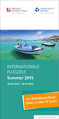 INTERNATIONALE FLUGZIELE Sommer 2015