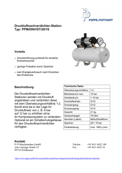 Druckluftnachverdichter-Station Typ: PPM/DNV
