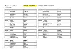 Horaire des TP
