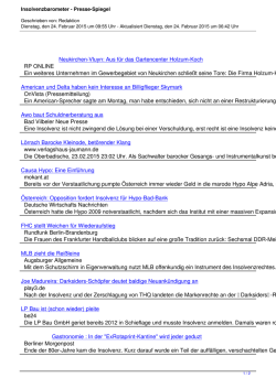 Insolvenzbarometer - Presse