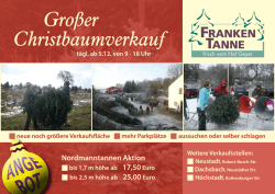 Gro&szlig;er Christbaumverkauf