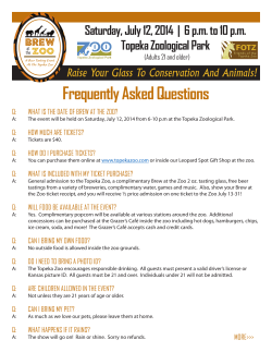 Frequently Asked Questions - Friends of the Topeka Zoo