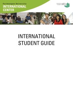 INTERNATIONAL STUDENT GUIDE