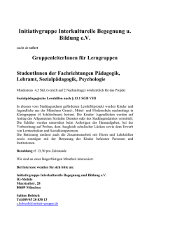 GruppenleiterInnen f&uuml;r Lerngruppen