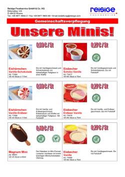 Speiseeis für die Gemeinschaftsverpflegung