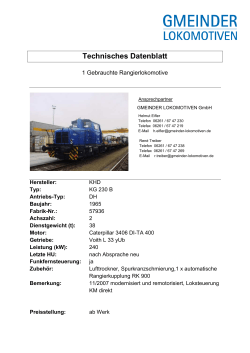 KHD KG230B Lok 1 - Gmeinder Lokomotiven