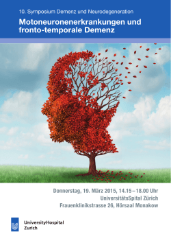 10. Symposium Demenz und Neurodegeneration