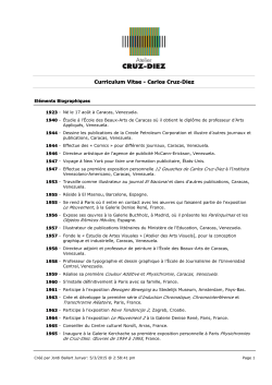 Curriculum Vitae - Carlos Cruz-Diez