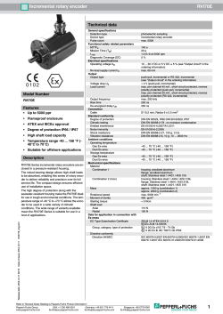 1 Incremental rotary encoder RVI70E