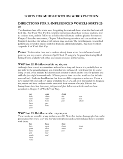 Middle Within Word Patter - Sorts 22-26