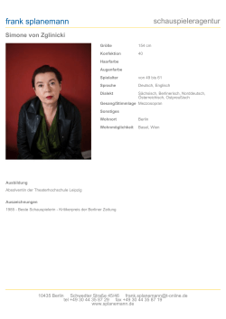 PDF-Profil von Simone von Zglinicki herunterladen