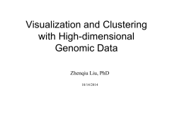 Visualization and Clustering with High-dimensional - Cedars