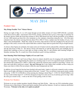 HAC Newsletter May 2014 - Huachuca Astronomy Club