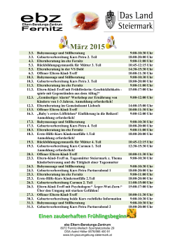 Monatsplan März 2015 - Bezirkshauptmannschaft Graz
