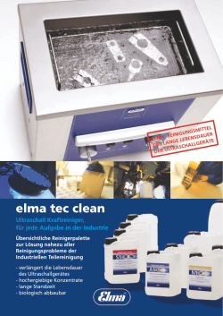 elma tec clean - Elma Hans Schmidbauer GmbH & Co. KG